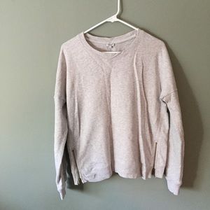Grey Kismet Sweater with Zipper Details